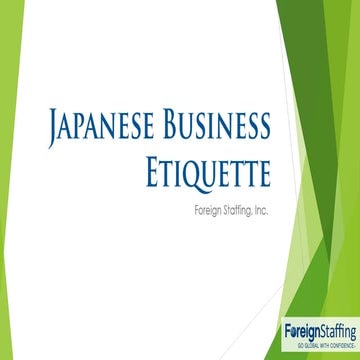 Japanese  Business Etiquette