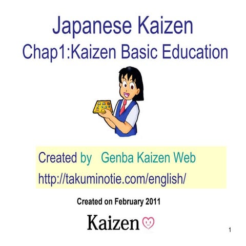 Gemba Kaizen for Lean manufacturing  | Chap1:Kaizen Basic Education | lean t...