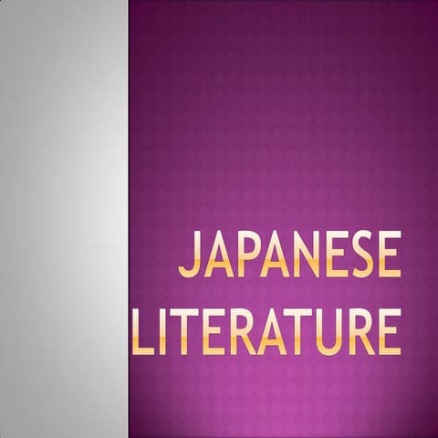Japanese literature