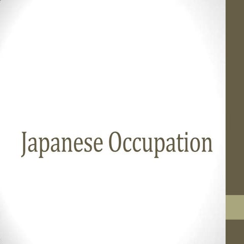 Japanese occupation | PPT