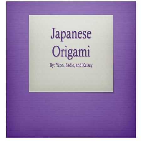 Japanese Origami | PDF