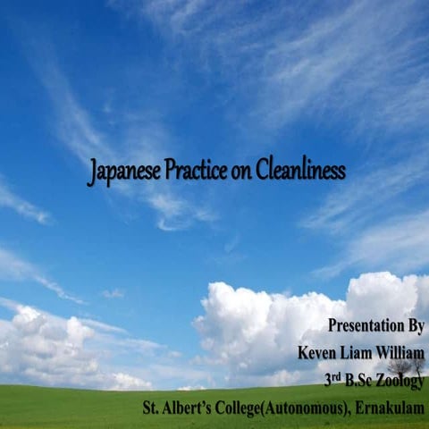 Japanese practice on cleanliness