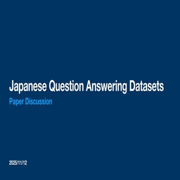 Japanese Question Answering Datasets      .