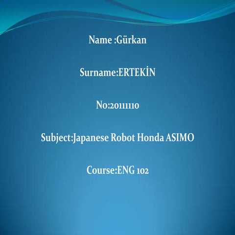 Japanese robot honda asimo