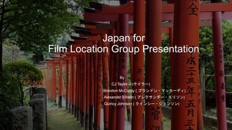 Japan for Film Location Group Presentation