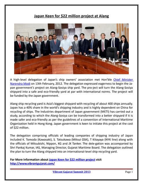 Japan keen for $22 million project at alang