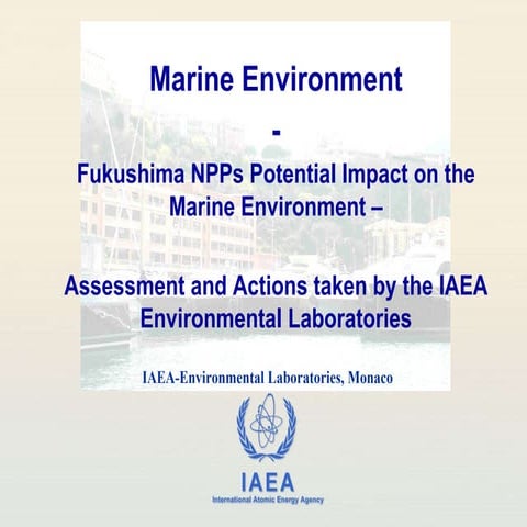 Fukushima - Potential Marine Environment Impacts, 25 March 2011