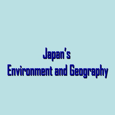 Japans enviroment