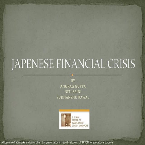 Causes Of Japanese Financial Crisis In The Late 1990S – YMSEJ