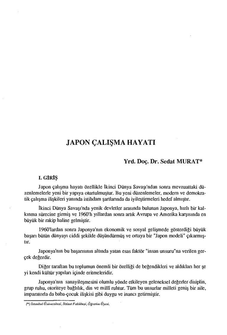 Japon Calisma Hayati