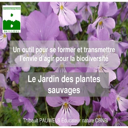 Un outil conçu pour vos activités d’éducation à la nature : le Jardin des pla...