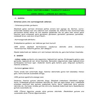 Jarduerak eta erabilitako materiala