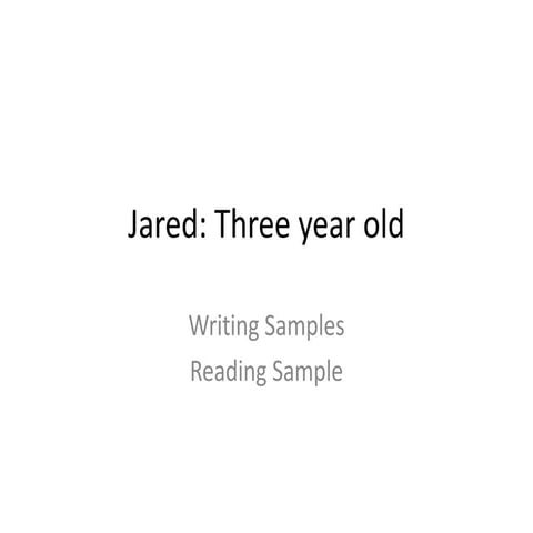 Jareds data samples and analysis 