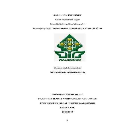Makalah Jaringan Internet | PDF