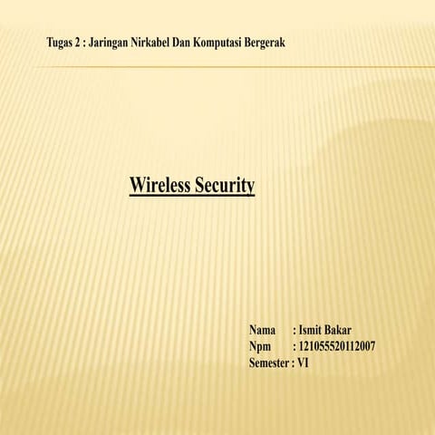Jaringan nirkabel dan komputasi bergerak