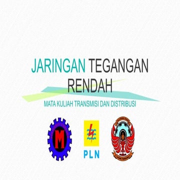 JARINGAN TEGANGAN RENDAH ( JTR)
