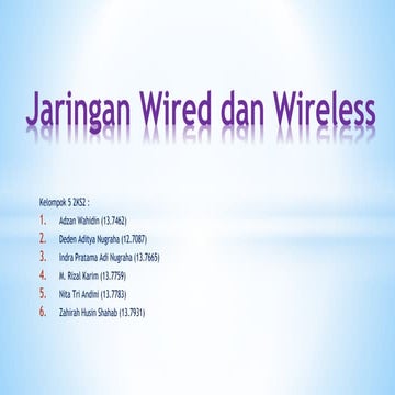 Jaringan wired dan wireless