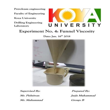 Funnel Viscosity (Marsh Funnel) Exp.