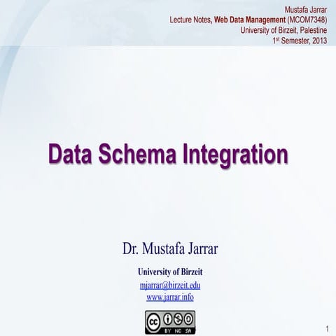 Jarrar: Data Schema Integration