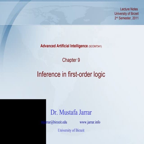 Jarrar.lecture notes.aai.2011s.ch9.fol.inference