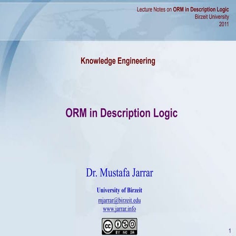 Jarrar: ORM in Description Logic  
