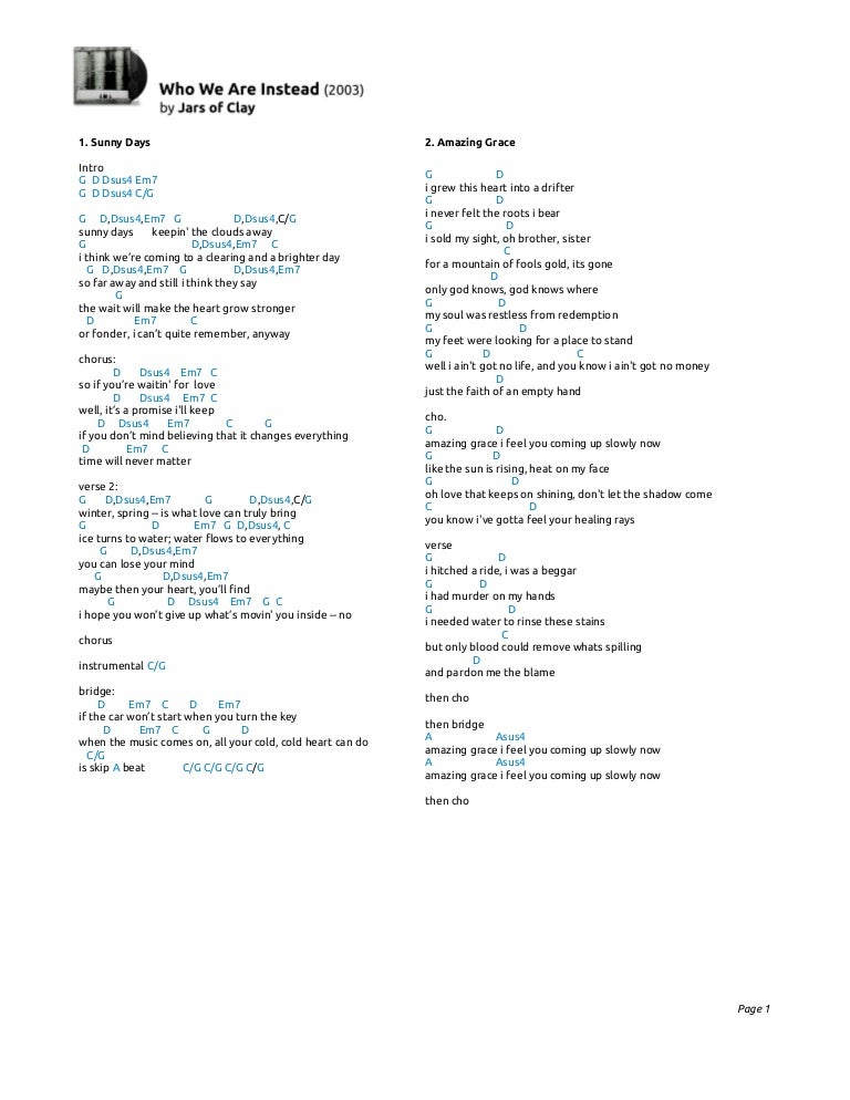 Jars of clay who we are instead (2003)