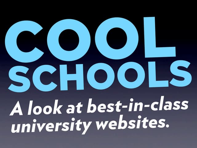 Best Practices for University Websites