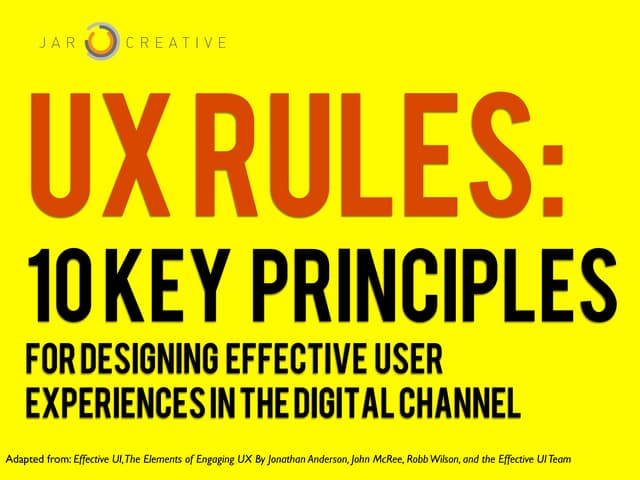 UX RULES: 10 ESSENTIAL PRINCIPLES