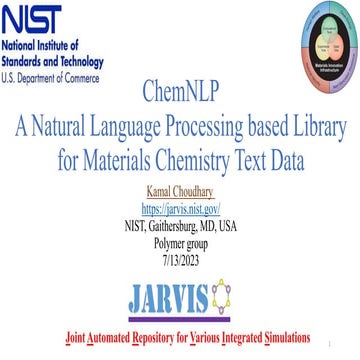 ChemNLP: A Natural Language Processing based Library for Materials Chemistry ...