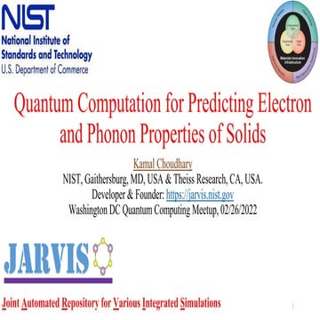 Quantum Computation for Predicting Electron and Phonon Properties of Solids