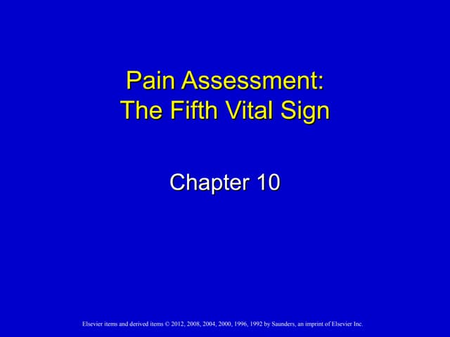 Jarvis Pain Assessment