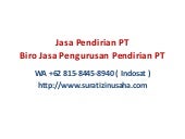 Jasa pendirian pt 
