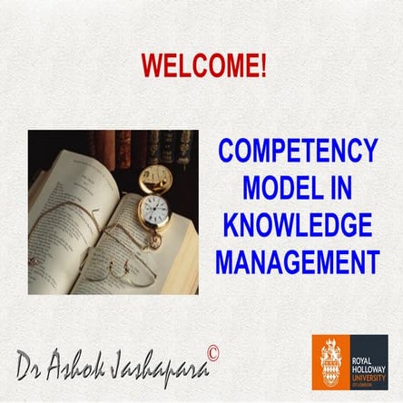 Jashapara RKM-2016 - Competency model in knowledge management