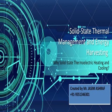 Solid-State Thermal Management and Energy Harvesting 