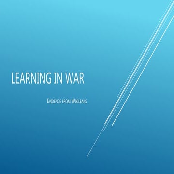 Learning in War