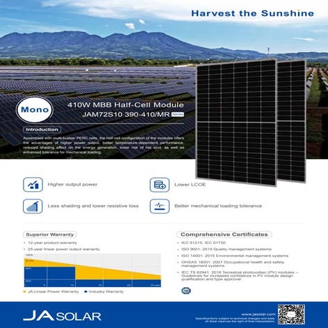 Ja solar panel 400 watt jam72 s10 mr 390 410 global-en_20190523a