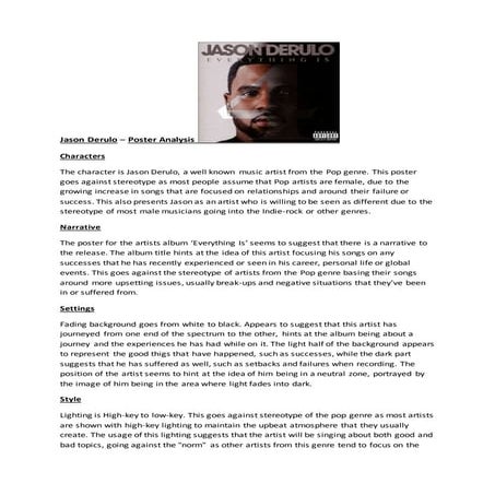 Jason derulo   poster analysis