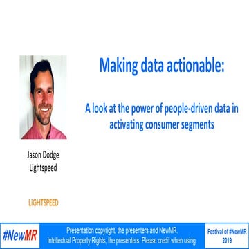 Making data actionable: A look at the power of people-driven data in activati...
