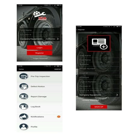 Vehicle maintenance and damage reporting app 
