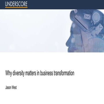 APM Women in Project Management Conference 2019 presentation: Jason West