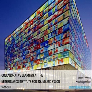 Jasper Snoeren: Collaborative Learning at Institute for Sound and Vision