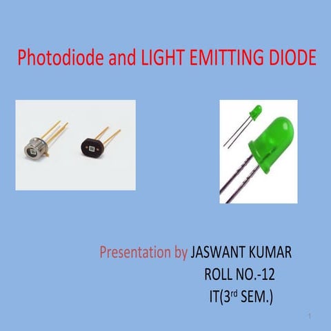 Analog Electronics  ppt on Photo Diodes  and LED by Being topper