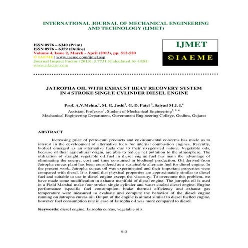 Jatropha oil with exhaust heat recovery system 2-3-4-jatropha oil with exhaus...