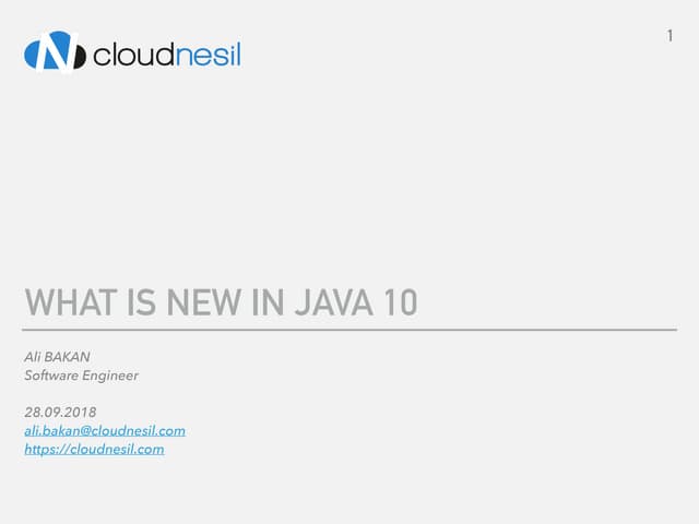 Java 10 New Features