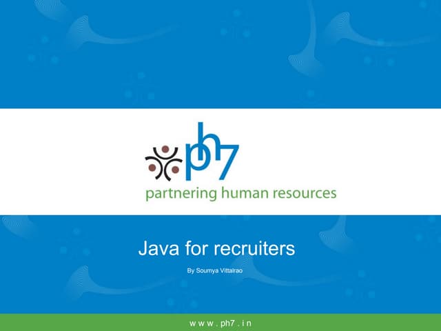 Java for Recruiters