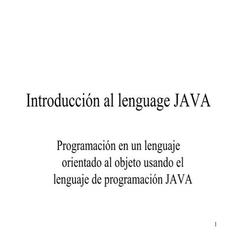 Presentacion relacionada con el lenguaje de programacion java | PPT