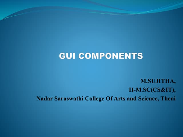 GUI components in Java
