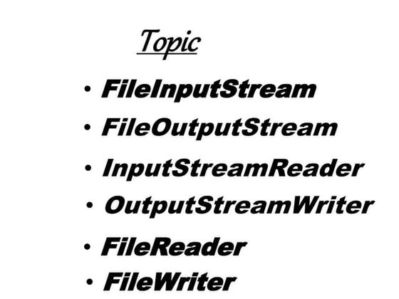 File Handling in Java Oop presentation | PPT