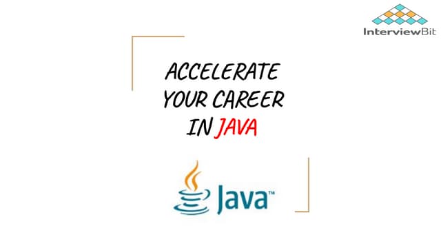 ACCELERATE YOUR IN JAVA