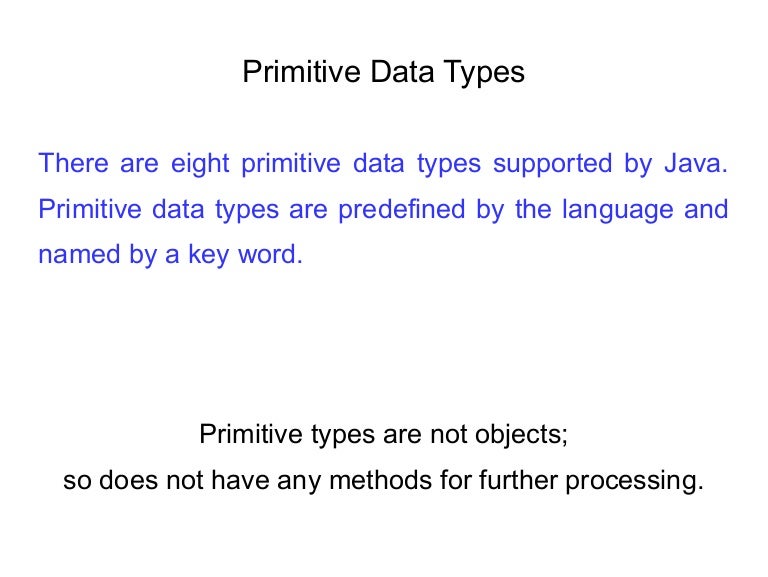Java basic data types